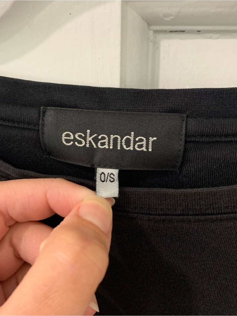Eskandar Pima Cotton Black Tunic Minimalist Contemporary One Size Women’s - Picture 4 of 9